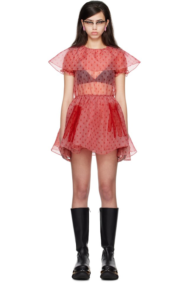I'm Sorry by Petra Collins — SSENSE Exclusive Red JennyFax Edition Tulle Minidress