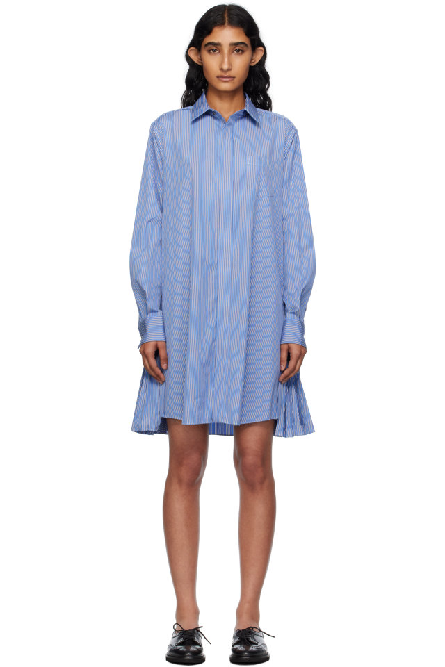 sacai — Blue Poplin Minidress