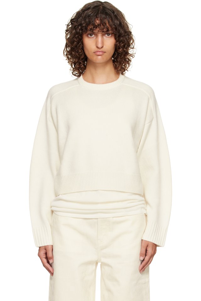 Loulou de Saison — Off-White Bruzzi LDS Boxy Cashmere Sweater