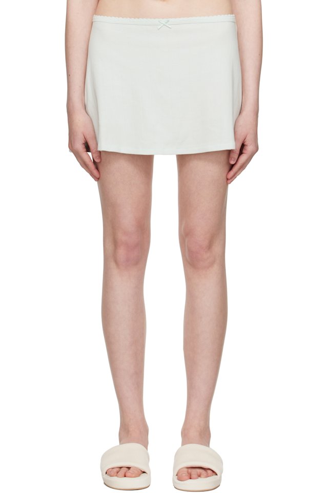SKIMS — Blue Drop Needle Pointelle Miniskirt