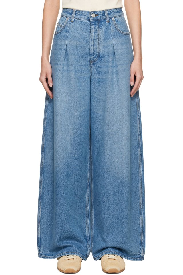 JACQUEMUS — Blue 'The Ovalo de-Nîmes denim' Jeans
