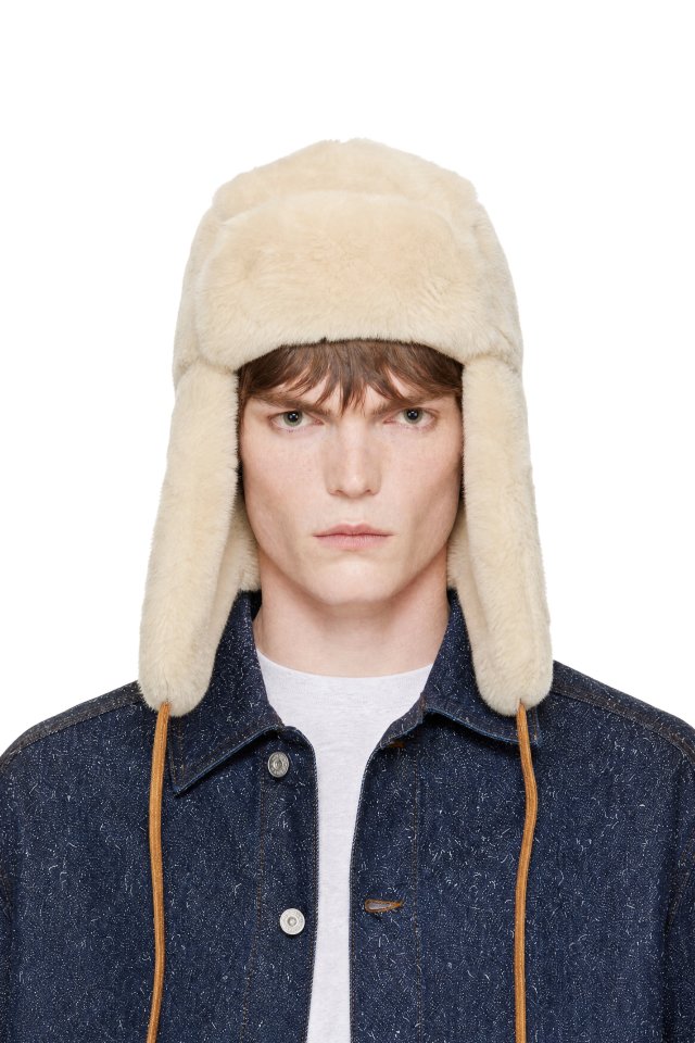 JACQUEMUS — Off-White 'La Chapka' Shearling Hat
