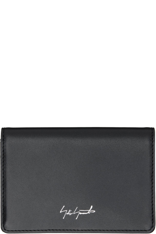 YOHJI YAMAMOTO — Black Bifold Card Holder