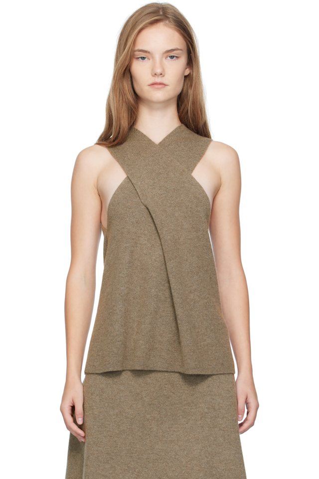 LISA YANG — Taupe 'The Lyra' Top
