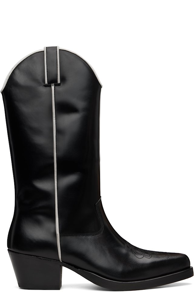 Ernest W. Baker — Black High Western Boots