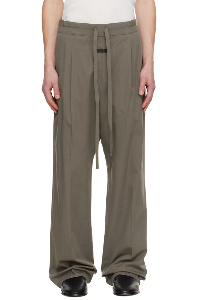 Fear of God — Khaki Drawstring Straight Trousers