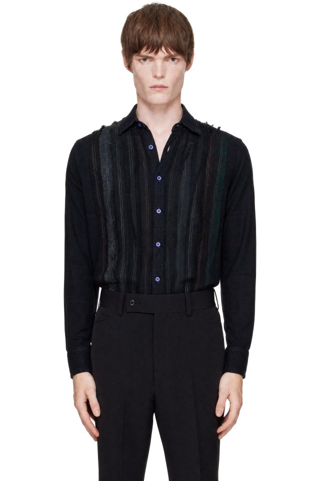 NEEDLES — Black Ribbon Flannel Shirt