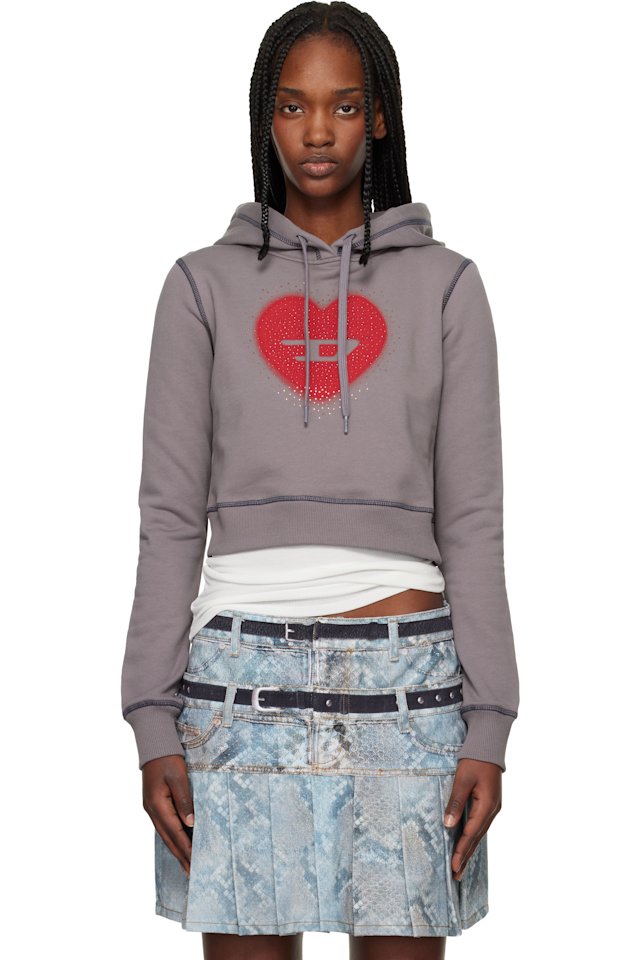 Diesel — Gray F-Slimmy-Hood-S5 Hoodie