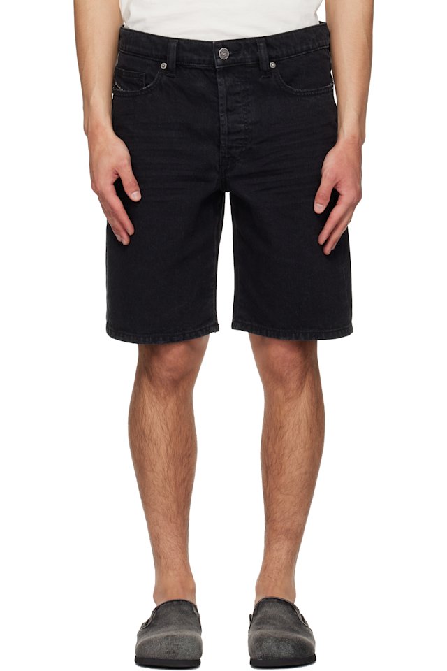 Diesel — Black Regular-Short Denim Shorts