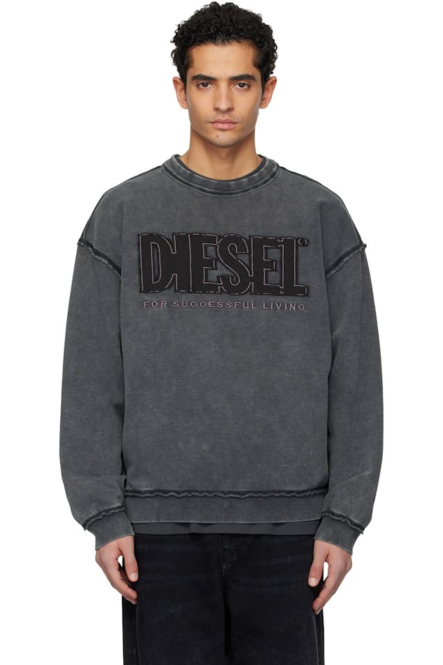 Diesel — Gray S-Boxt-Raw-V1 Sweatshirt
