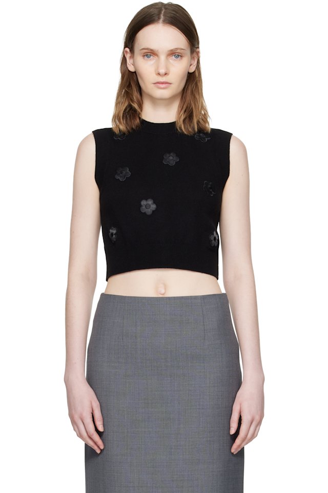 Cecilie Bahnsen — Black Dean Sweater Vest