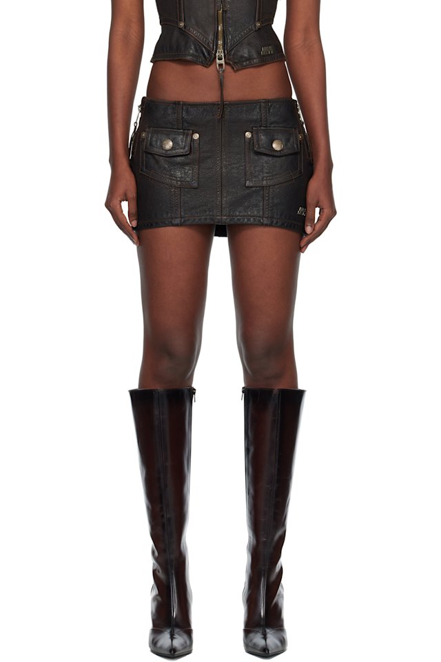 Miss Sixty — Black KNWLS Edition Leather Miniskirt