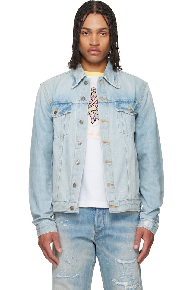 COÛT DE LA LIBERTÉ — Blue Johnny Vintage DBL Dip Denim Trucker Jacket