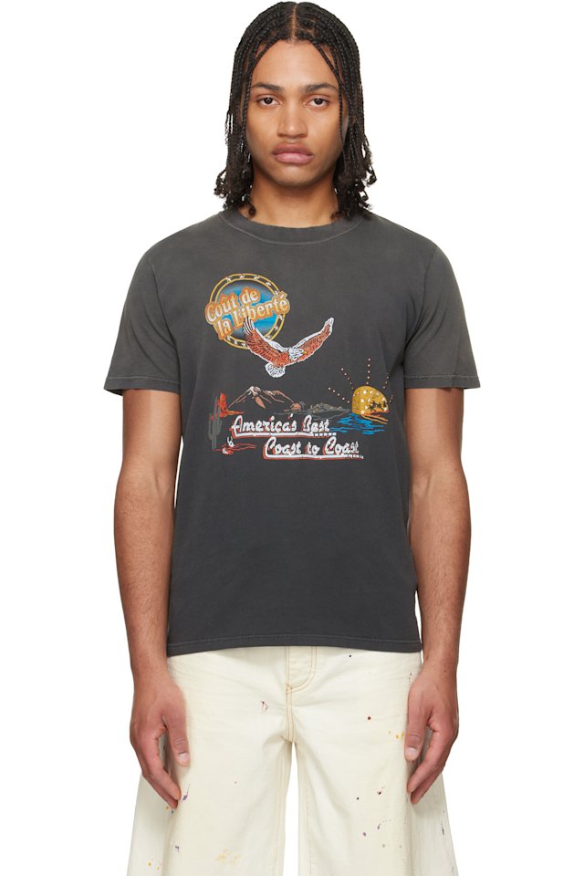 COÛT DE LA LIBERTÉ — Black Freddie 'Coast To Coast' Emb S/S T-shirt