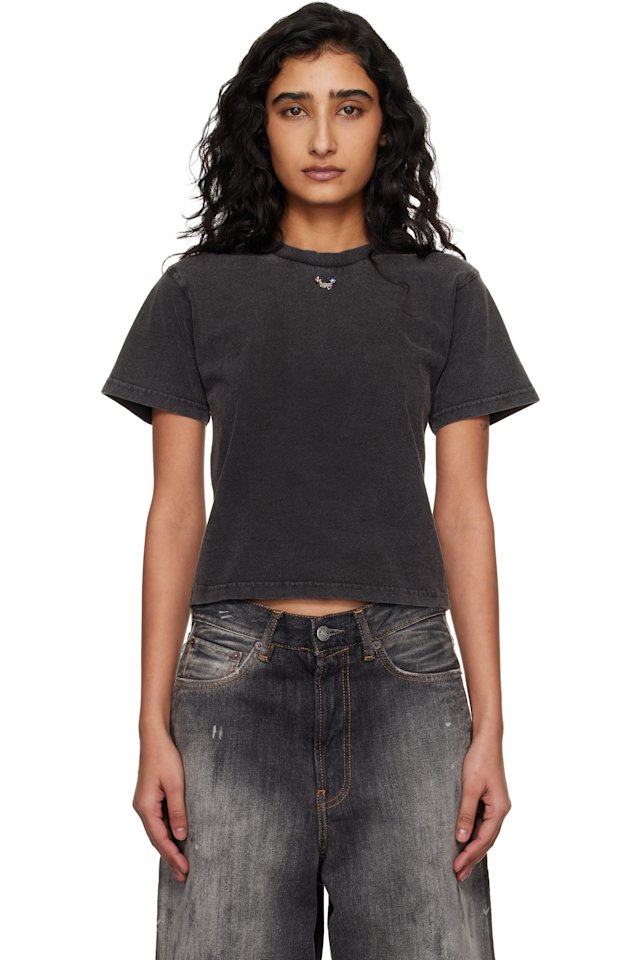 Ottolinger — Black Pierced Fitted T-shirt