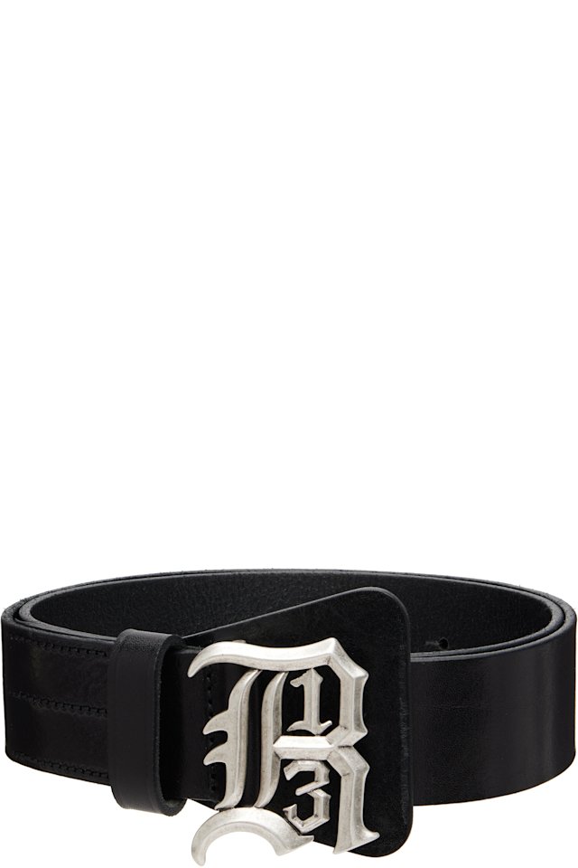 R13 — Black Logo Buckle Belt