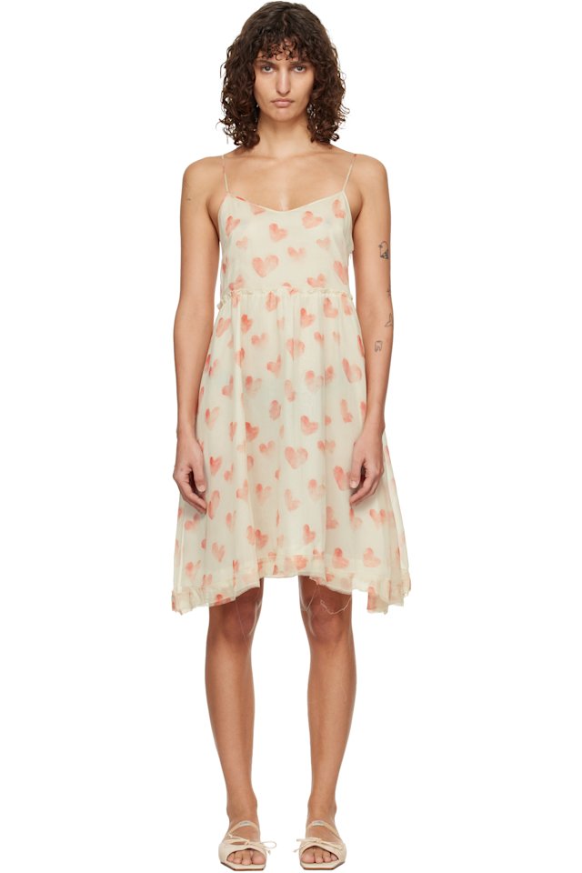 R13 — Off-White Strappy Minidress