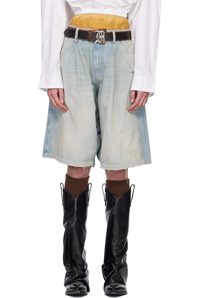 R13 — SSENSE Exclusive Blue Baggy Jesse Carpenter Denim Shorts