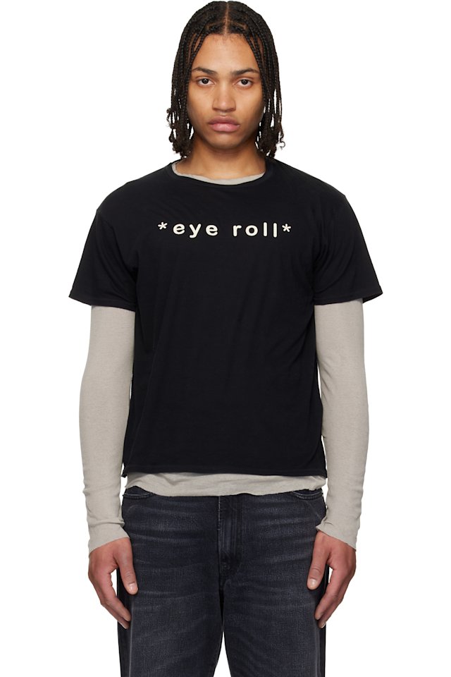 R13 — Black 'Eye Roll' Boy T-shirt