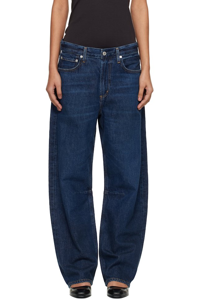 Citizens of Humanity — Navy Miro Long Relaxed Jeans
