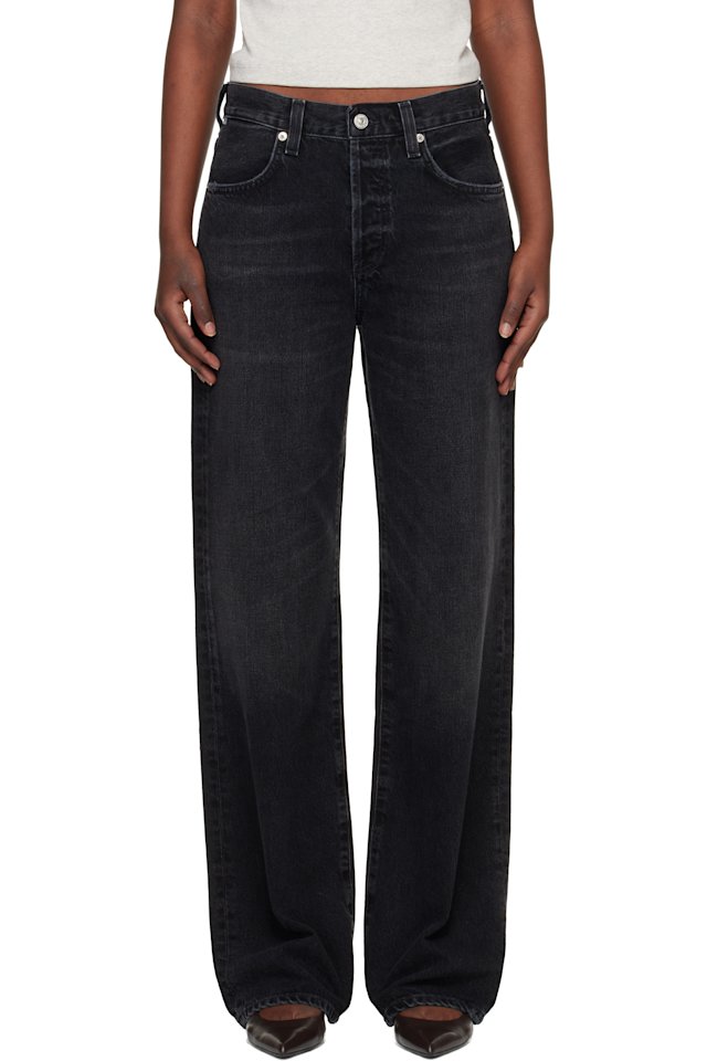 Citizens of Humanity — Black Annina Straight Leg 33" Jeans