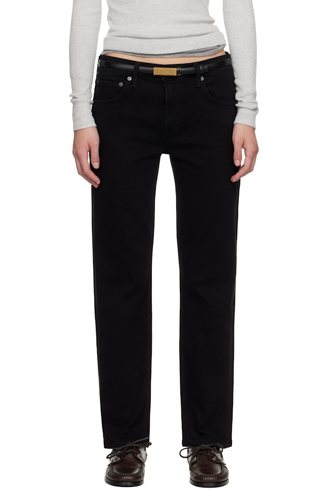 Citizens of Humanity — Black Anissa Straight Leg Jeans
