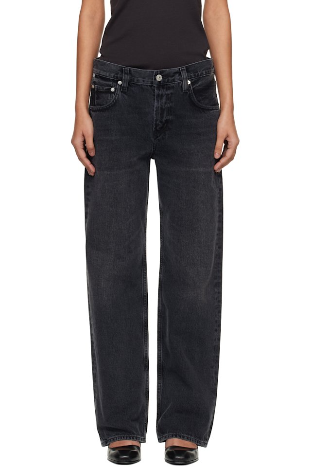 Citizens of Humanity — Black Lindz Easy Straight Jeans
