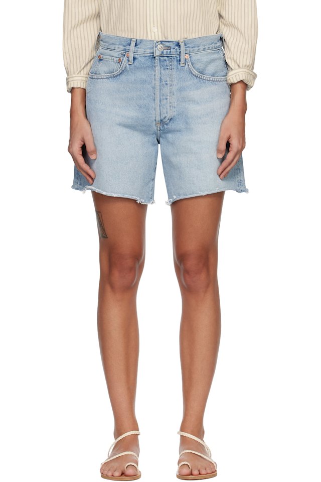 Citizens of Humanity — Blue Marlow Long Vintage Denim Shorts