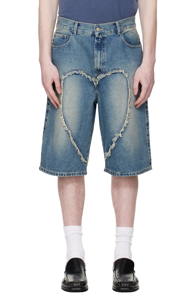 Carne Bollente — Blue 'The Love' Denim Shorts