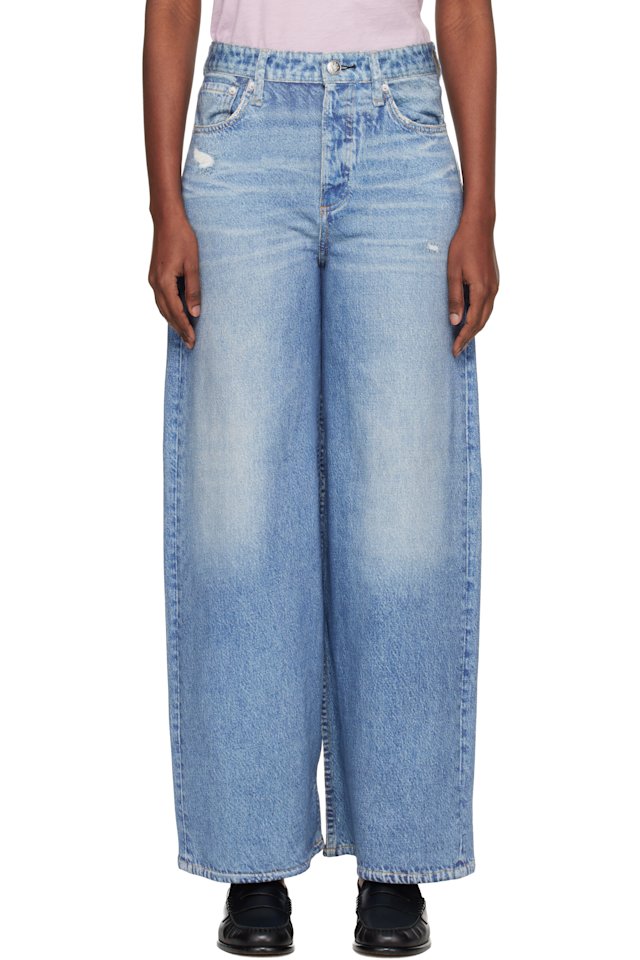 rag & bone — Blue rb Miramar Sofie Ankle-Length Jeans