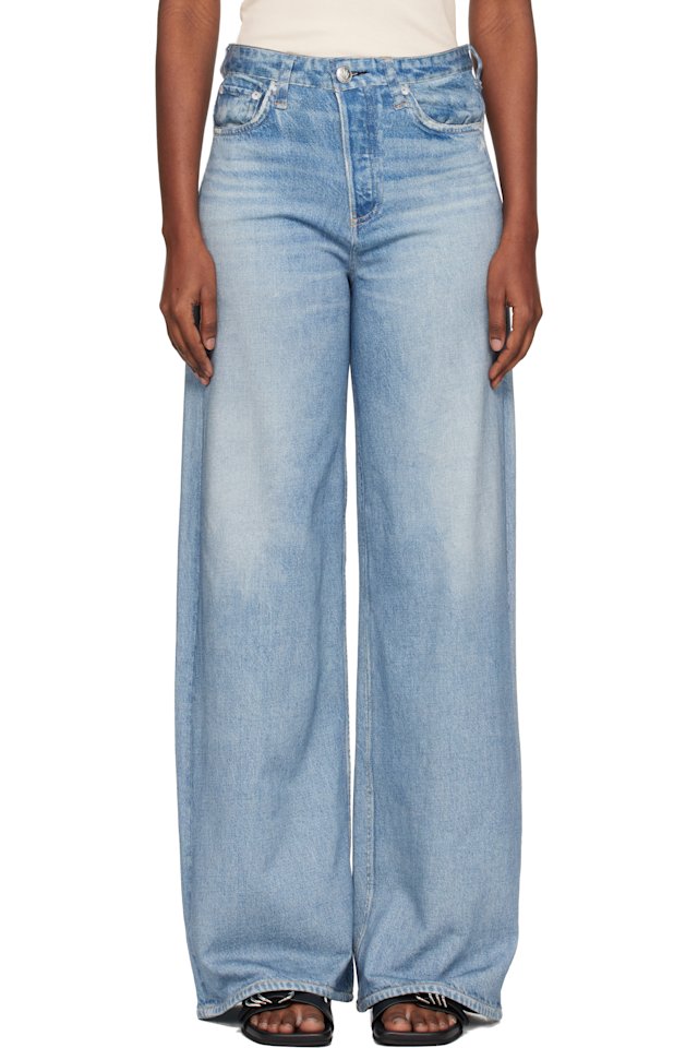 rag & bone — Blue rb Miramar Sofie Wide-Leg Jeans