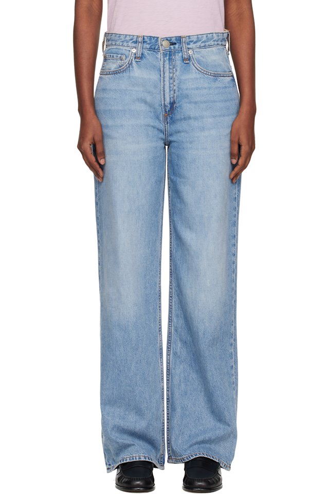 rag & bone — Blue Logan Wide-Leg Jeans