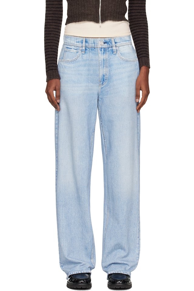 rag & bone — Blue rb Miramar Wide-Leg Jeans