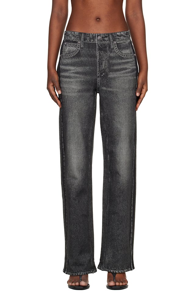 rag & bone — Black Miramar Wide-Leg Track Pants