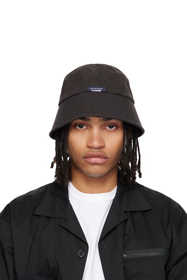 Comme des Garçons Homme — Brown Garment Dyed Oxford Bucket Hat