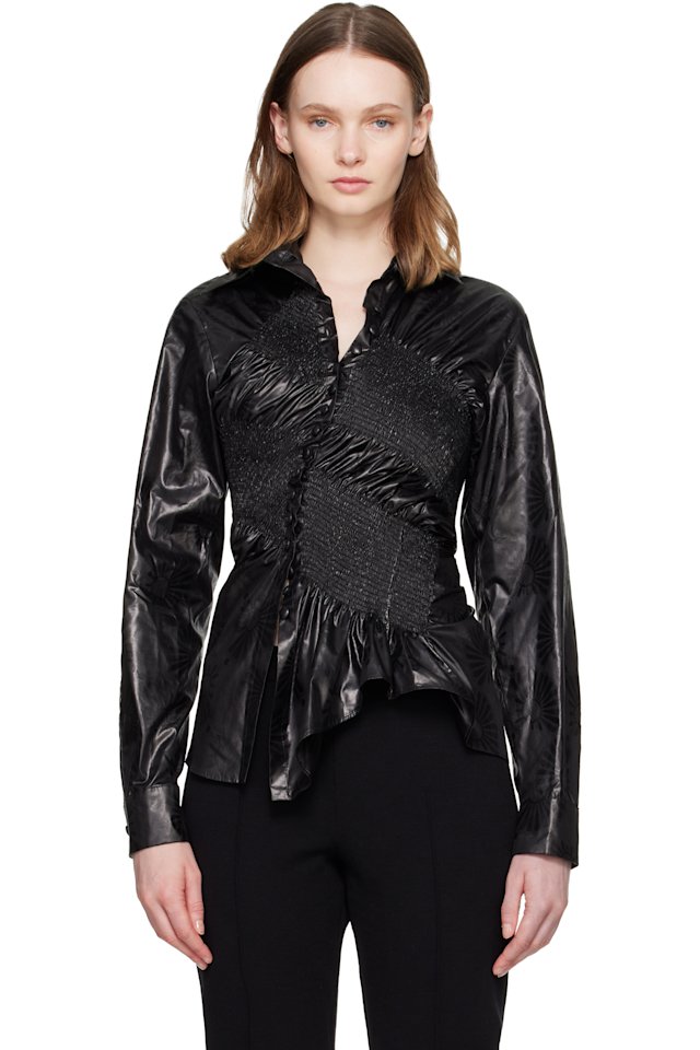 SUPER YAYA — Black Twist Shirt