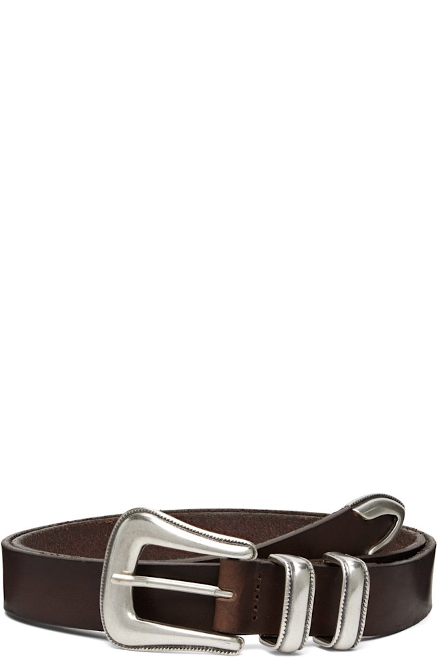 Nudie Jeans — Brown 'Western Silver' Belt