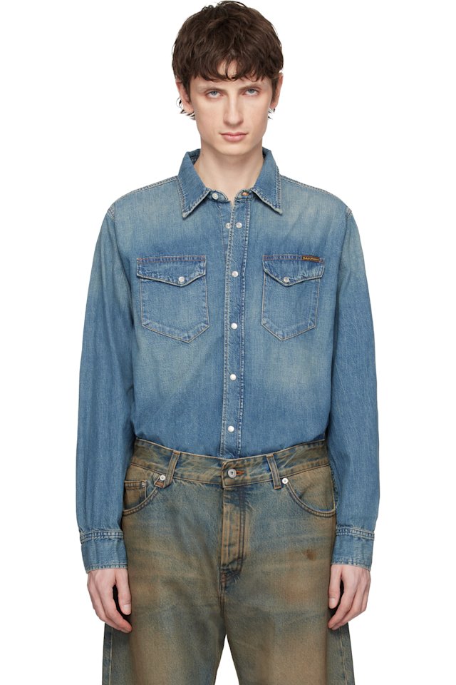 Nudie Jeans — Blue Gunnar Denim Shirt