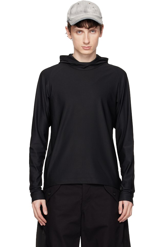 FFFPOSTALSERVICE — Black Emishi Long Sleeve Hoodie