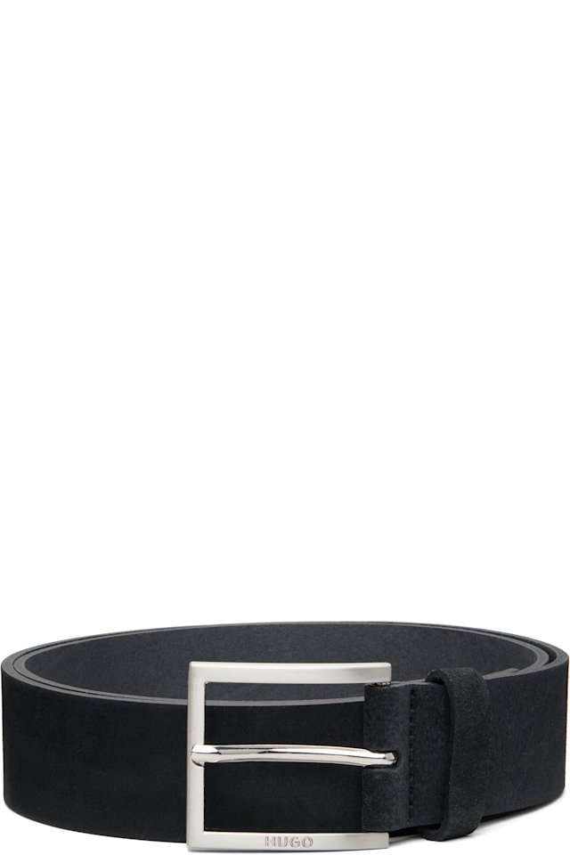 Hugo — Black Nubuck Belt