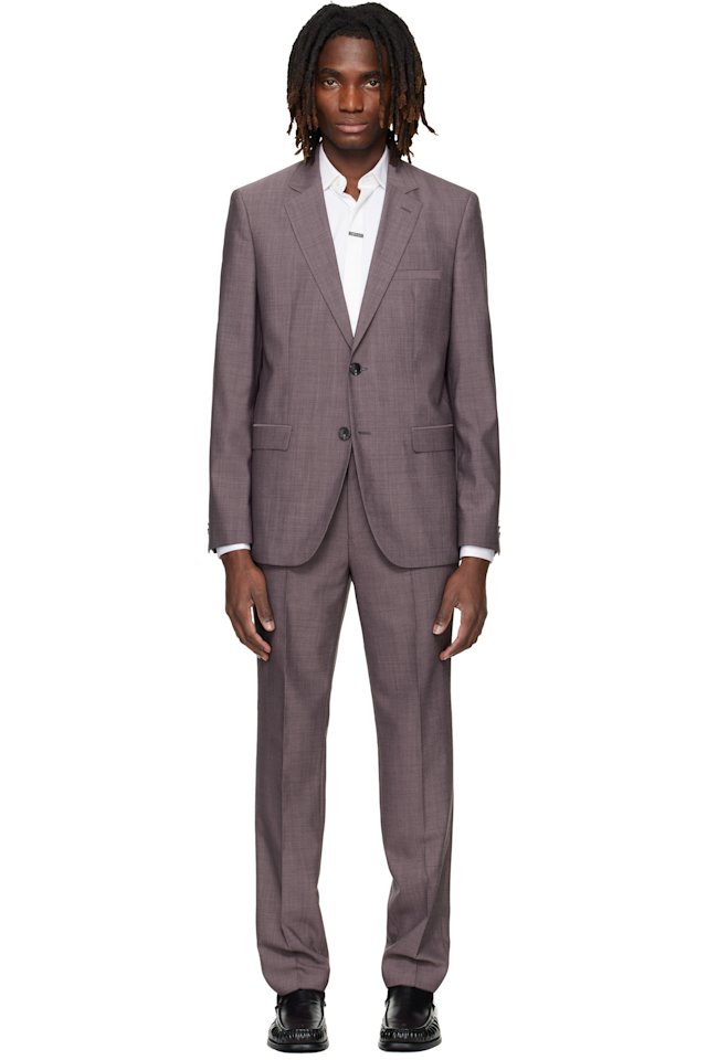 Hugo — Purple Two-Piece Extra-Slim-Fit Wool-Blend Suit