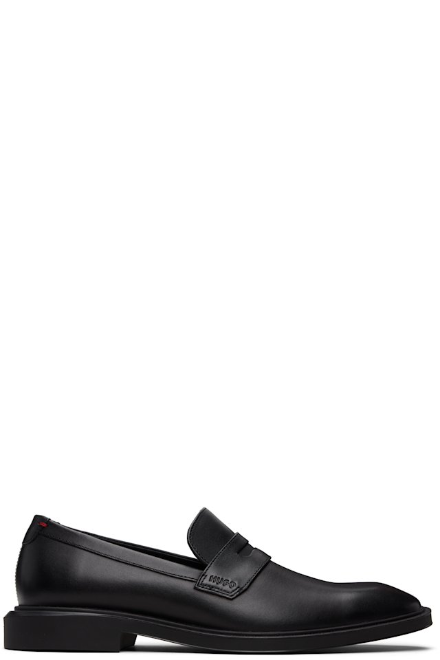 Hugo — Black Penny Trim Loafers