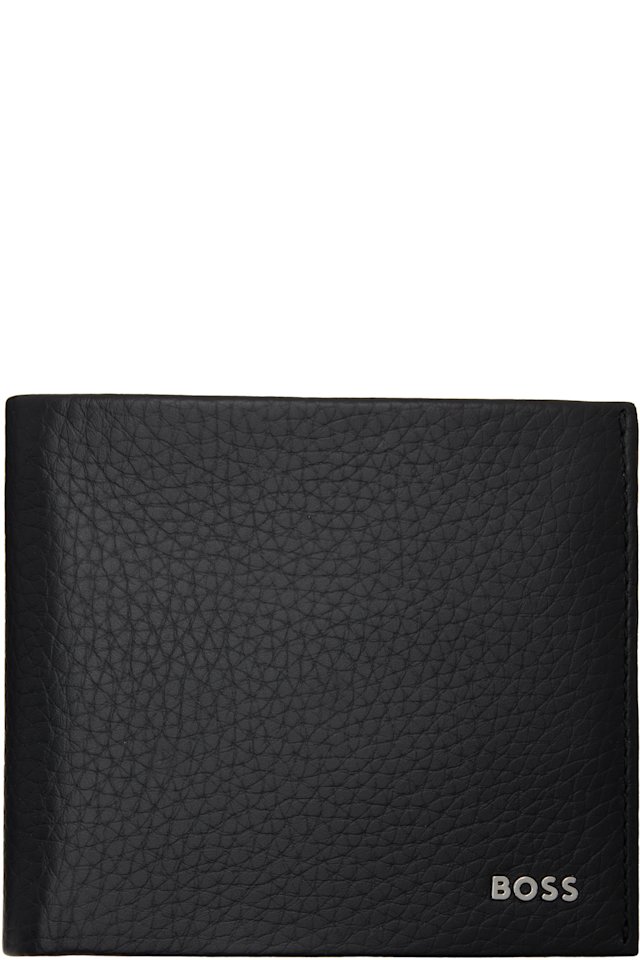 BOSS — Black Grained Leather Wallet