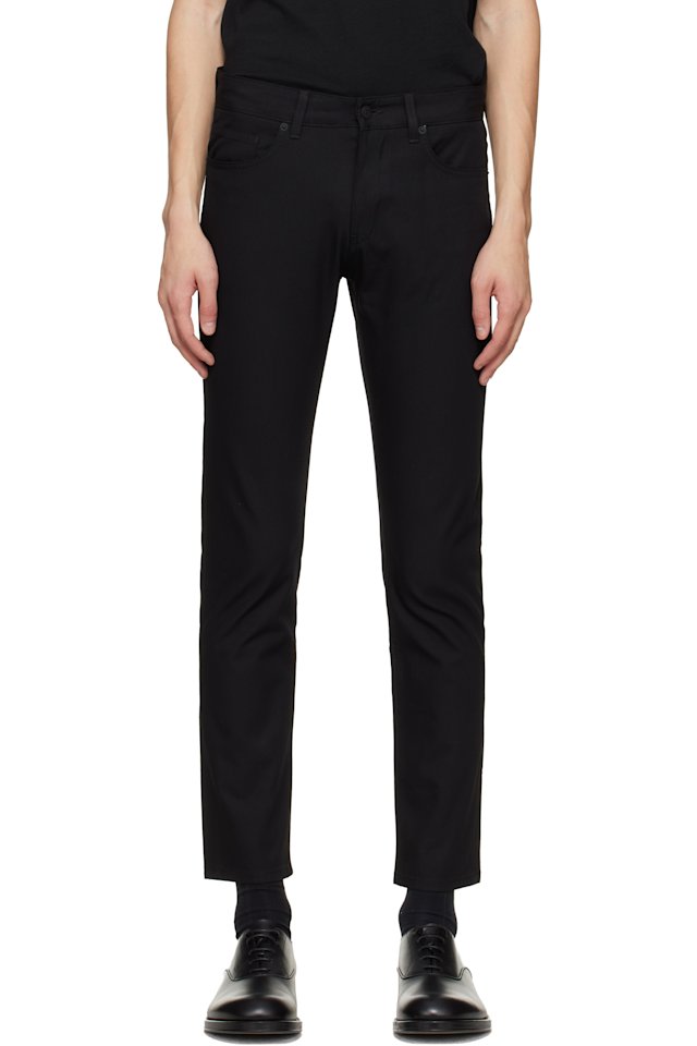 BOSS — Black Delaware Slim-Fit Cotton-Blend Twill Trousers