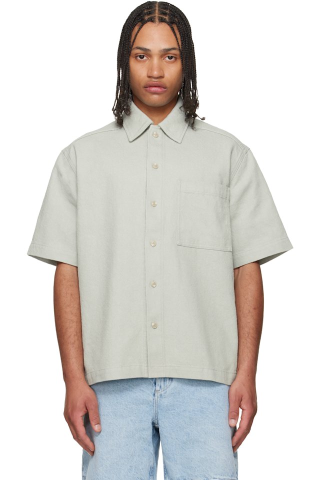 BOSS — Blue Broken Twill Denim Shirt