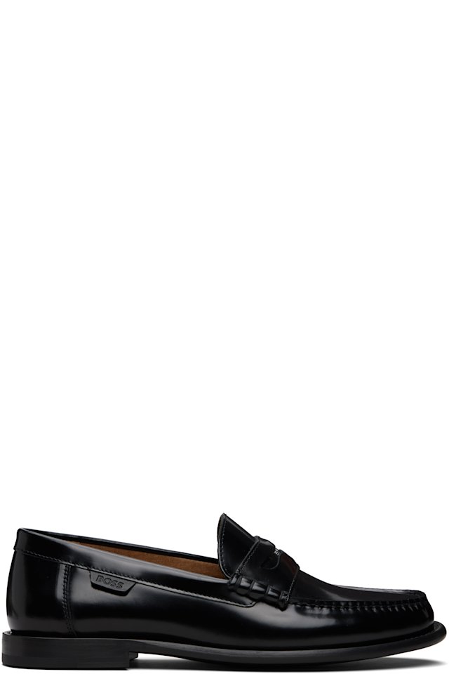 BOSS — Black Leather Loafers