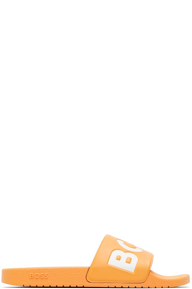 BOSS — Orange Large Logo Detail Slides