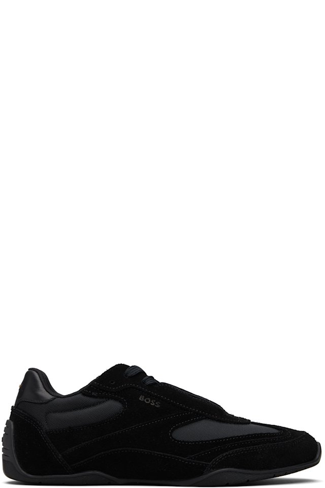 BOSS — Black Suede Sneakers