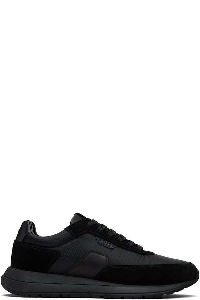 BOSS — Black Suede Trim Sneakers