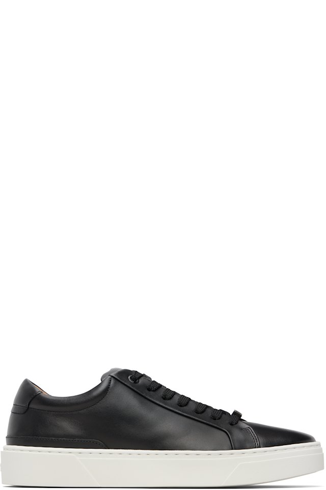 BOSS — Black Leather Gary Sneakers